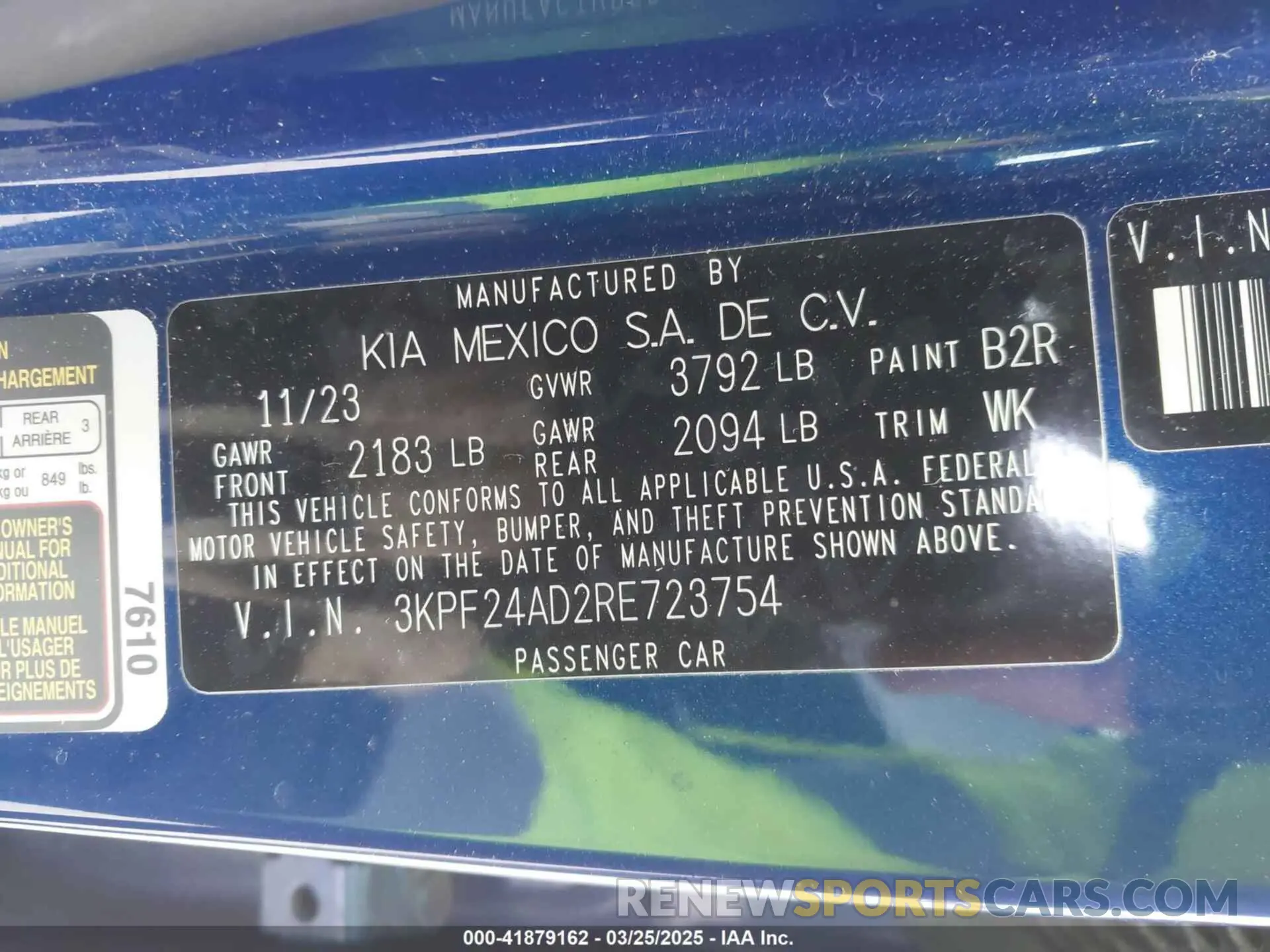 9 fotografías del automóvil dañado 3KPF24AD2RE723754 KIA FORTE 2024