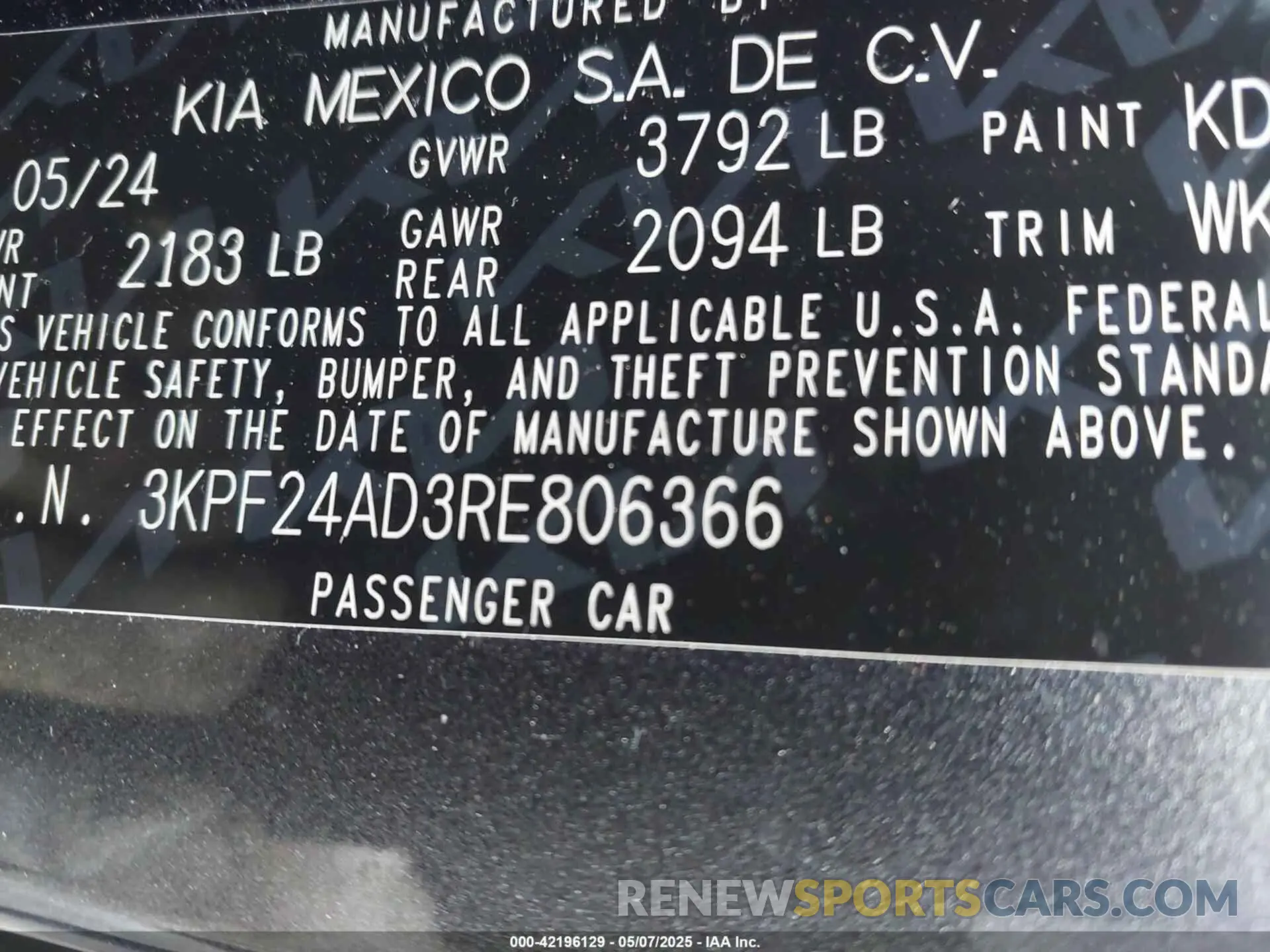 9 fotografías del automóvil dañado 3KPF24AD3RE806366 KIA FORTE 2024