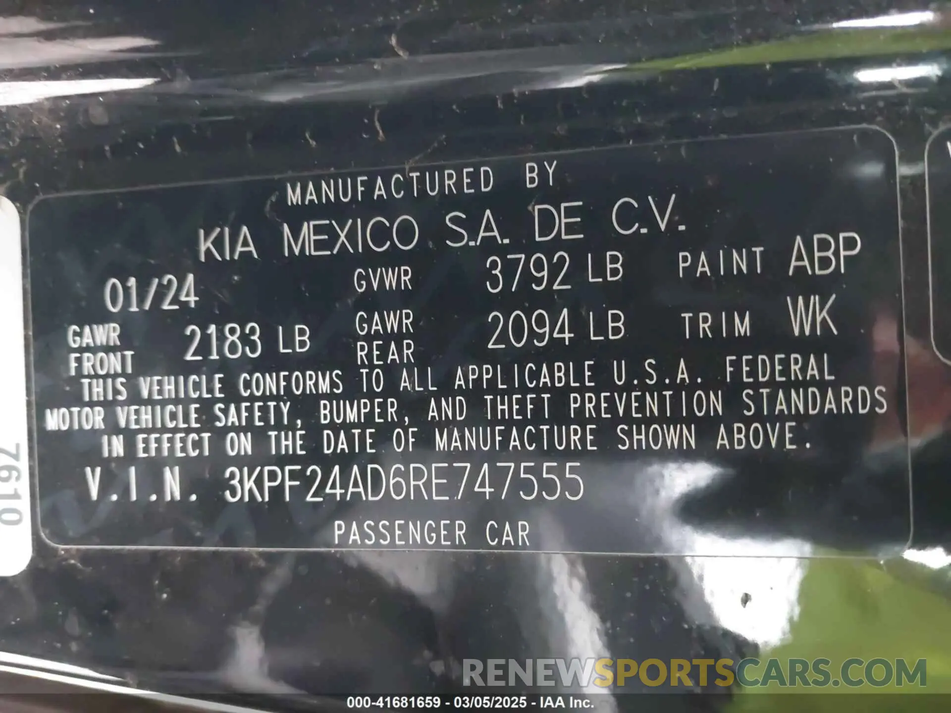 9 fotografías del automóvil dañado 3KPF24AD6RE747555 KIA FORTE 2024