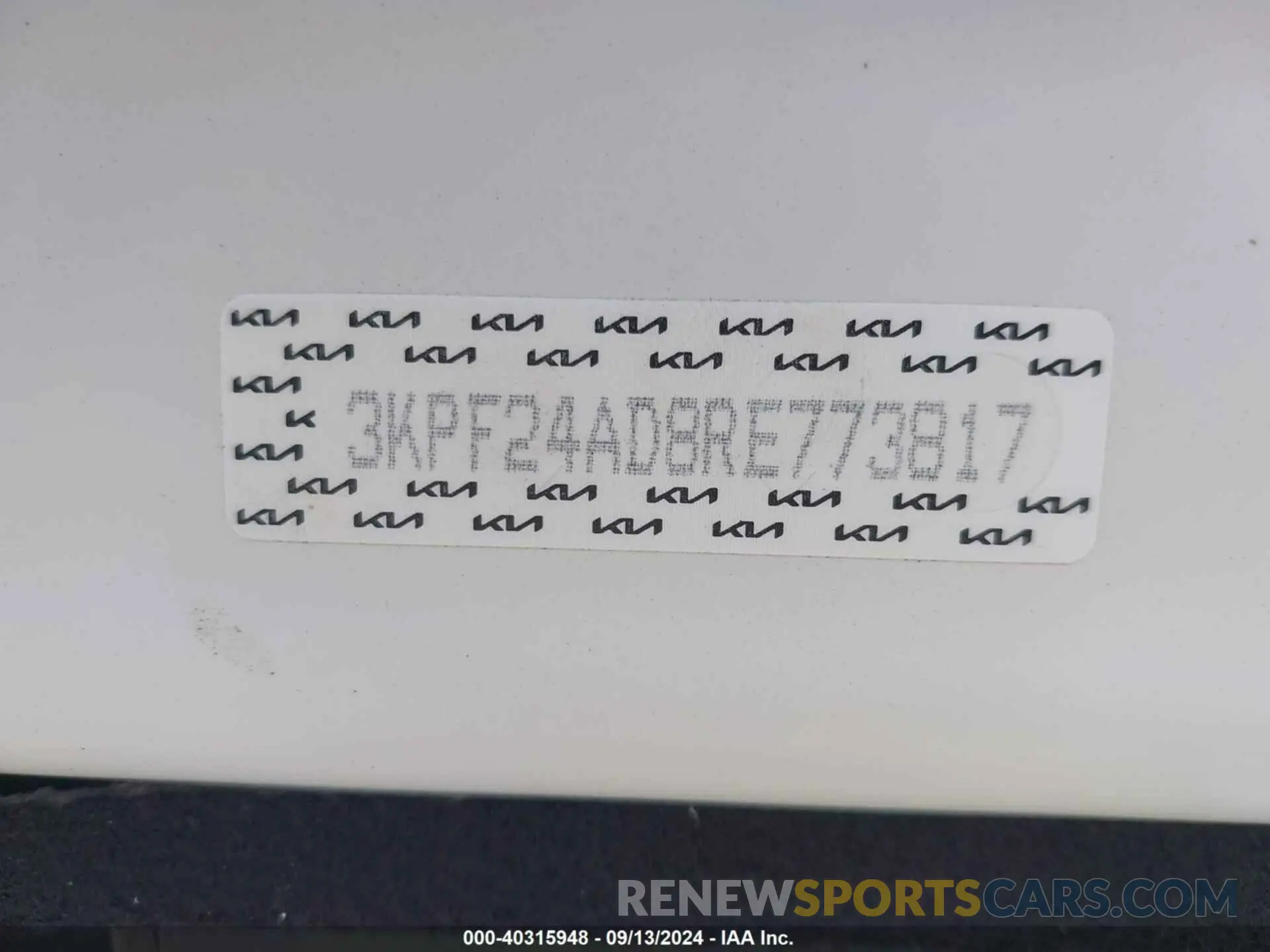 9 fotografías del automóvil dañado 3KPF24AD8RE773817 KIA FORTE 2024