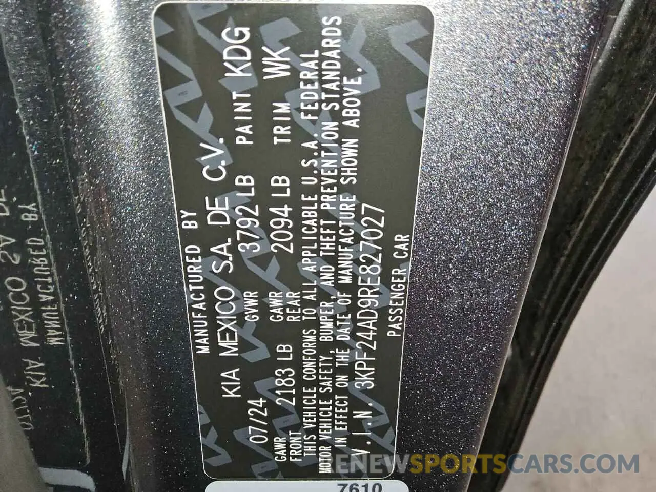 12 fotografías del automóvil dañado 3KPF24AD9RE827027 KIA FORTE 2024