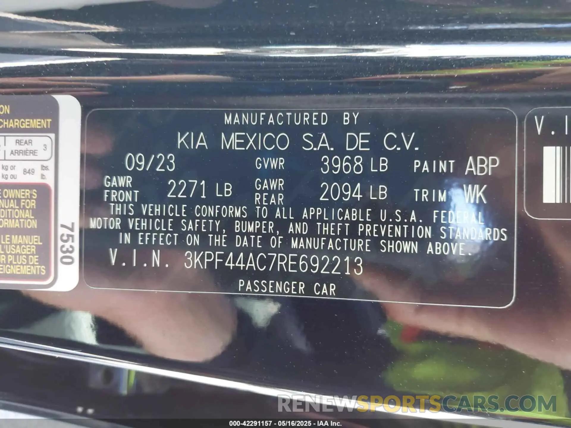 9 fotografías del automóvil dañado 3KPF44AC7RE692213 KIA FORTE 2024