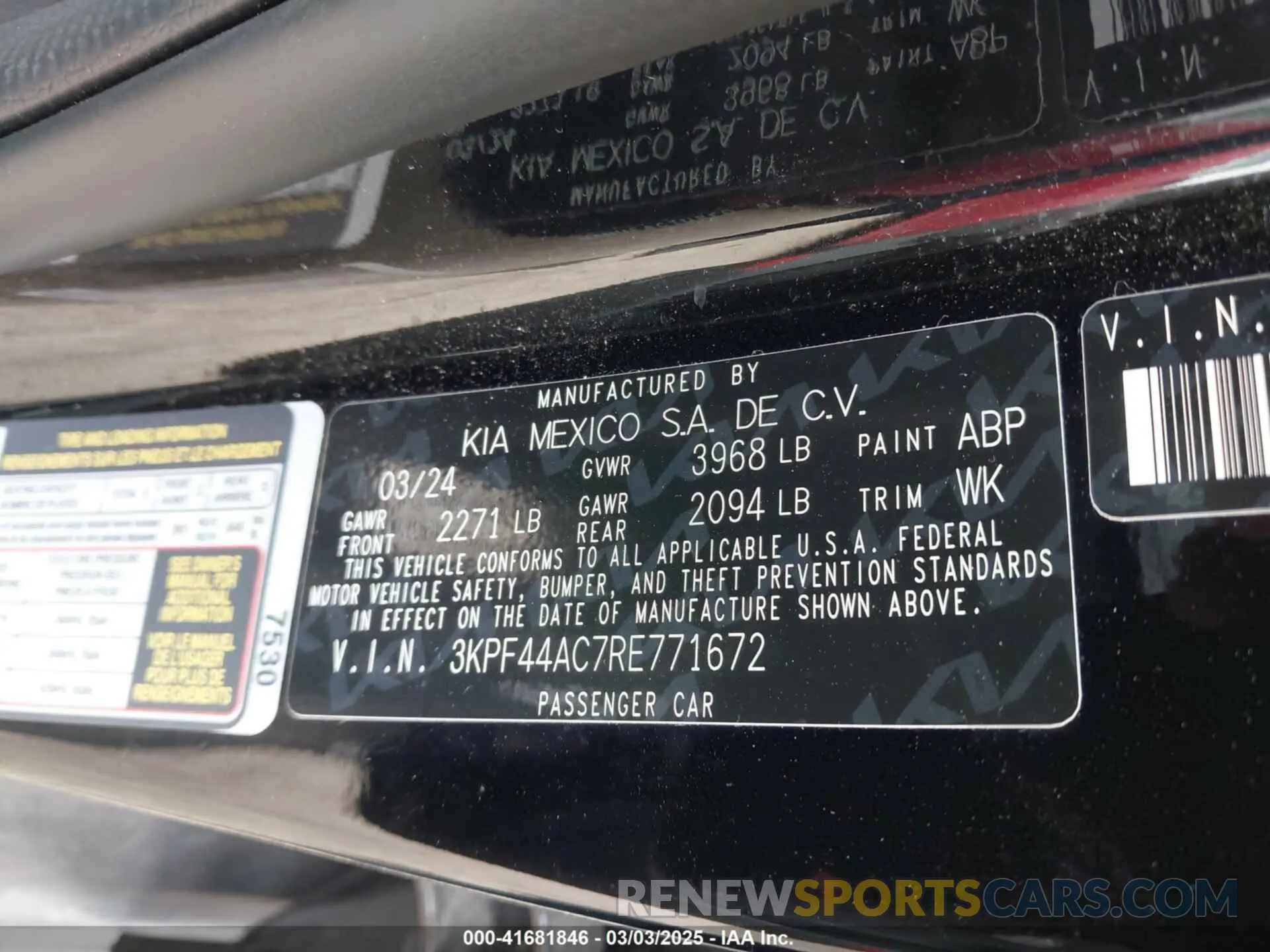 9 fotografías del automóvil dañado 3KPF44AC7RE771672 KIA FORTE 2024