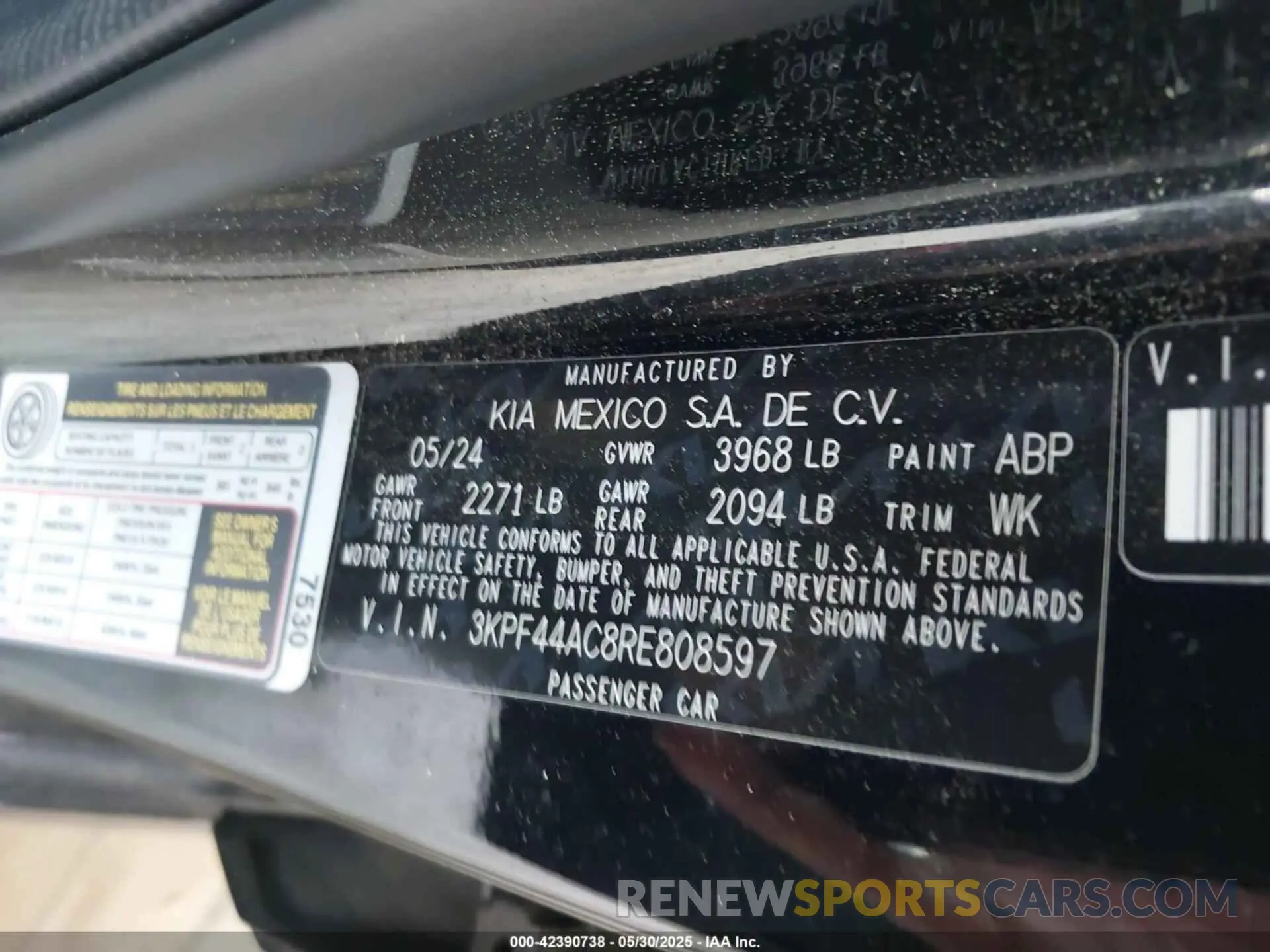 9 fotografías del automóvil dañado 3KPF44AC8RE808597 KIA FORTE 2024
