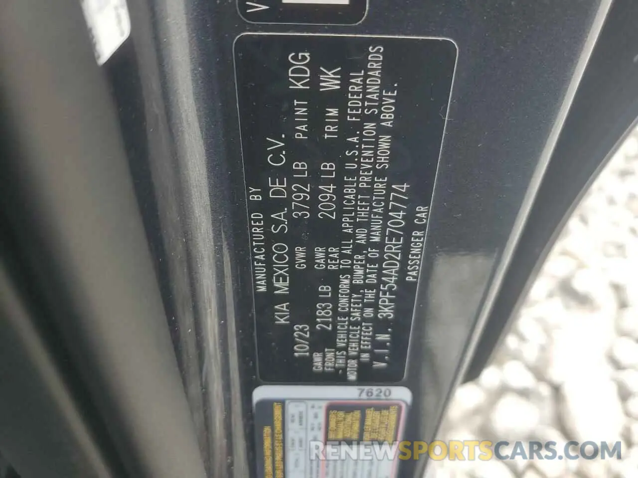 12 fotografías del automóvil dañado 3KPF54AD2RE704774 KIA FORTE 2024