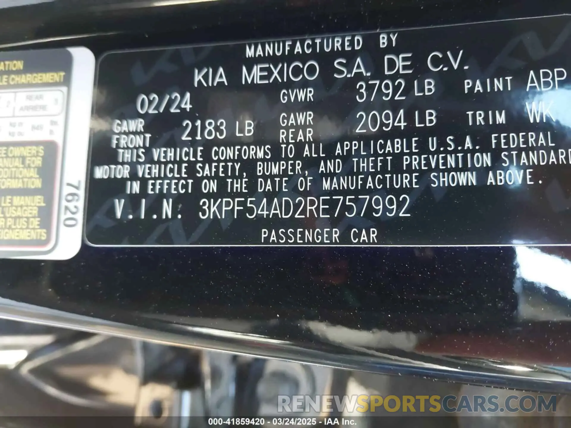 9 fotografías del automóvil dañado 3KPF54AD2RE757992 KIA FORTE 2024