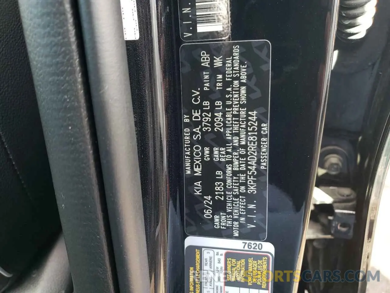 12 fotografías del automóvil dañado 3KPF54AD2RE815244 KIA FORTE 2024