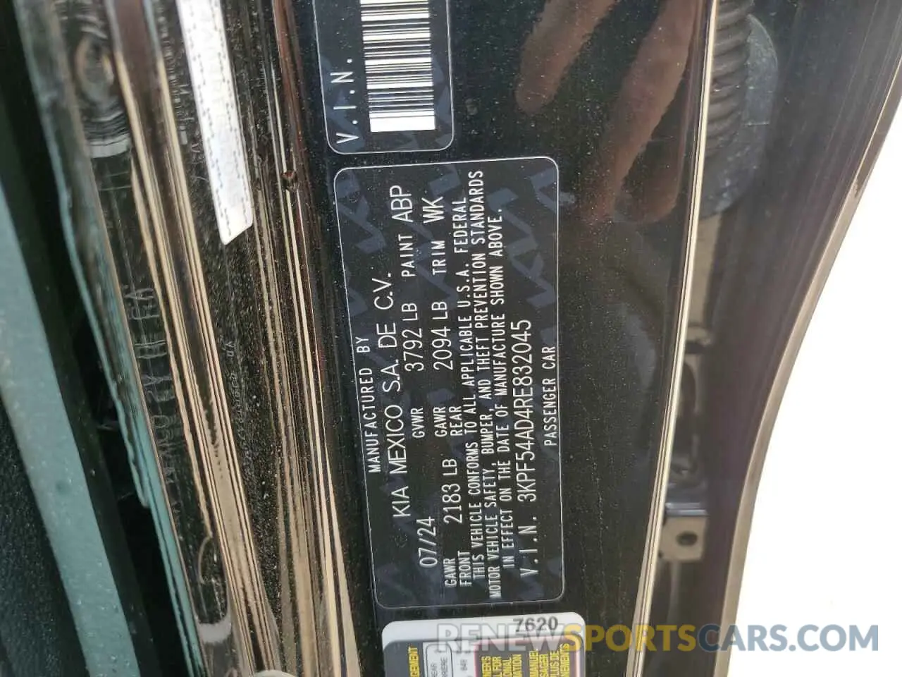 12 fotografías del automóvil dañado 3KPF54AD4RE832045 KIA FORTE 2024