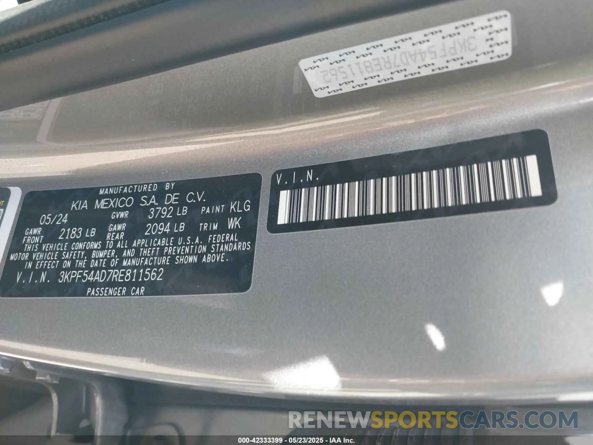 9 fotografías del automóvil dañado 3KPF54AD7RE811562 KIA FORTE 2024