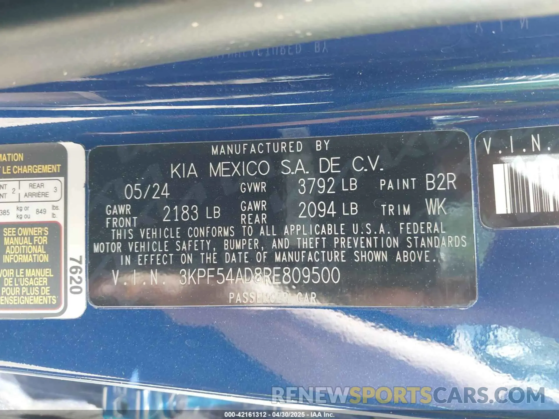 9 fotografías del automóvil dañado 3KPF54AD8RE809500 KIA FORTE 2024