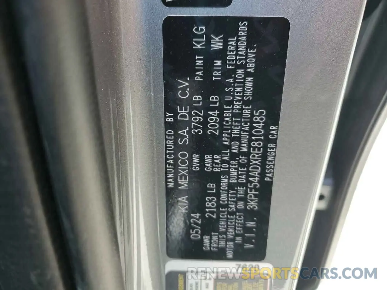 13 fotografías del automóvil dañado 3KPF54ADXRE810485 KIA FORTE 2024