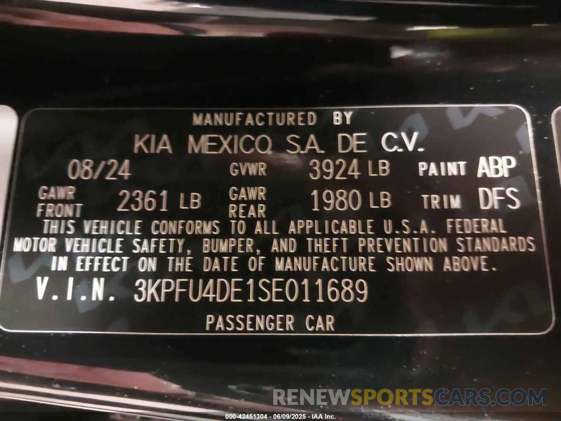 9 fotografías del automóvil dañado 3KPFU4DE1SE011689 KIA K4 2025