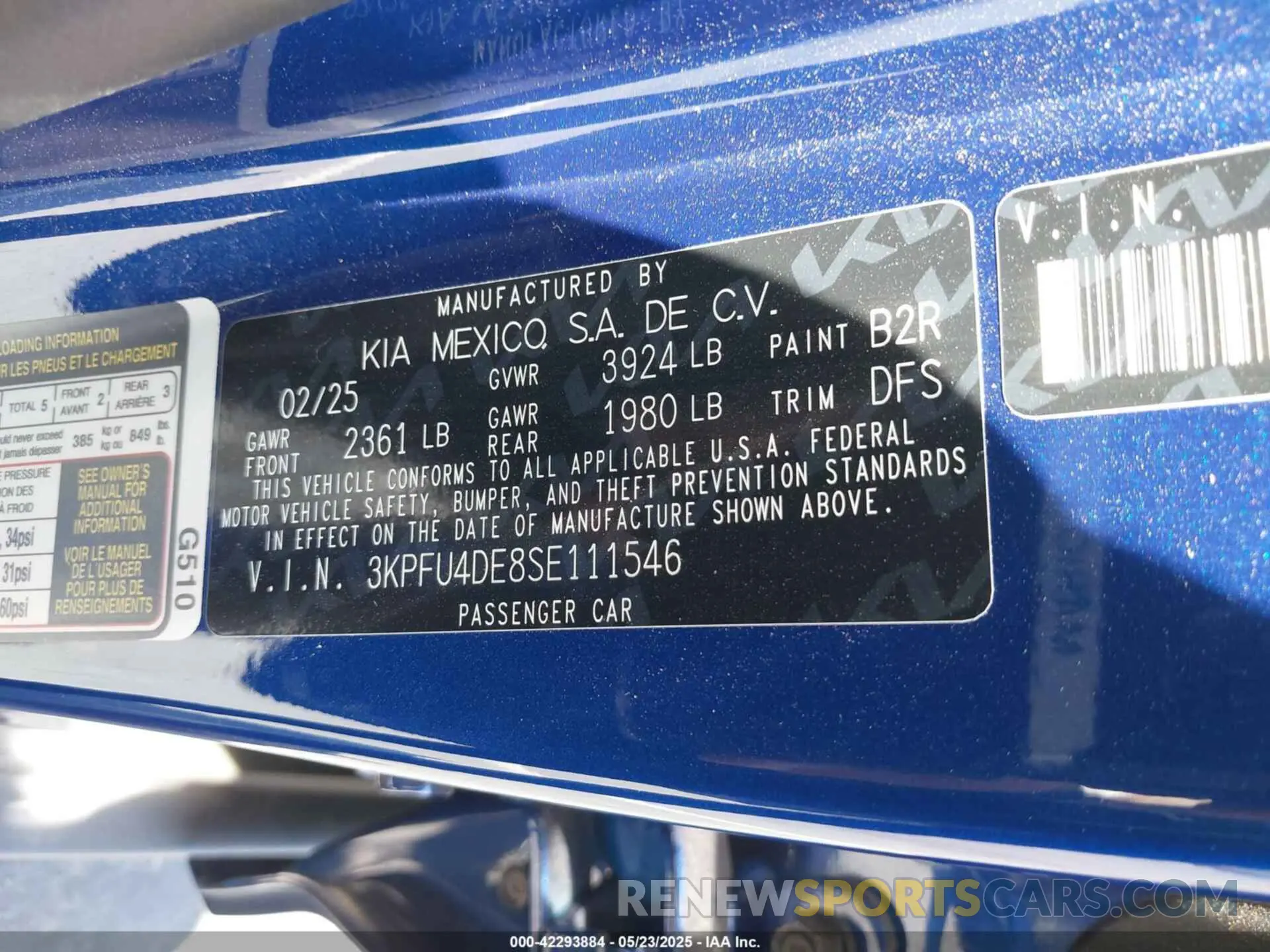 9 fotografías del automóvil dañado 3KPFU4DE8SE111546 KIA K4 2025