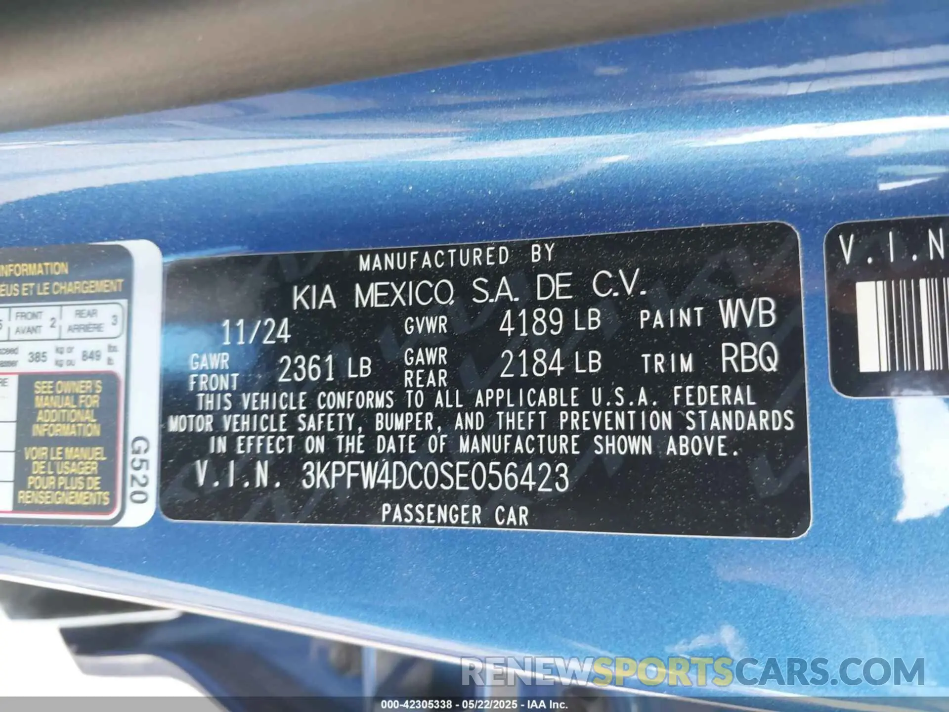 9 fotografías del automóvil dañado 3KPFW4DC0SE056423 KIA K4 2025