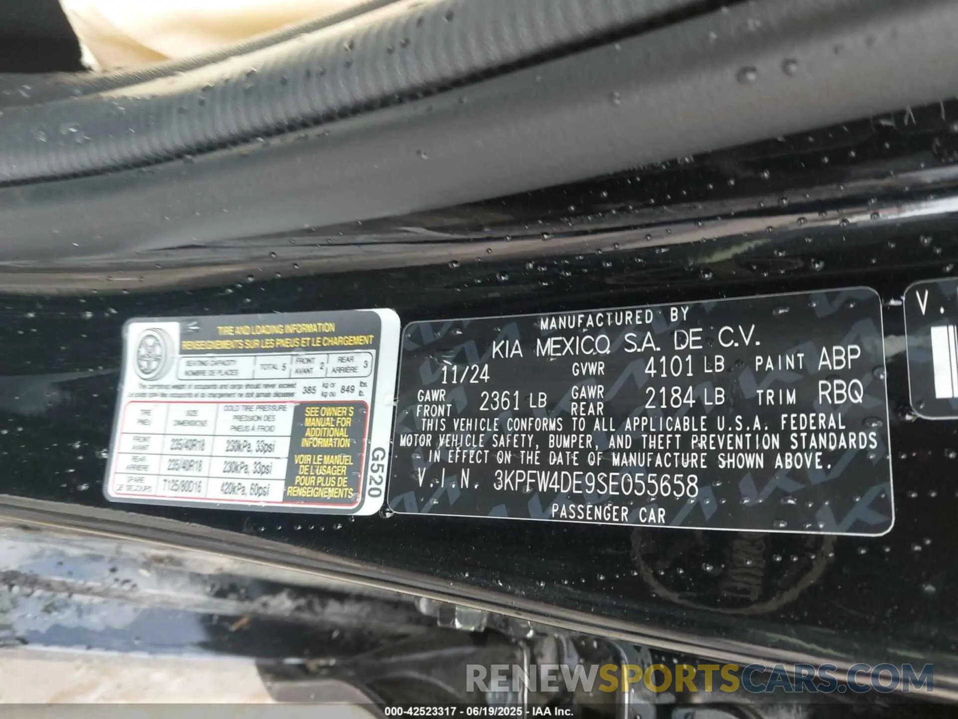 9 fotografías del automóvil dañado 3KPFW4DE9SE055658 KIA K4 2025