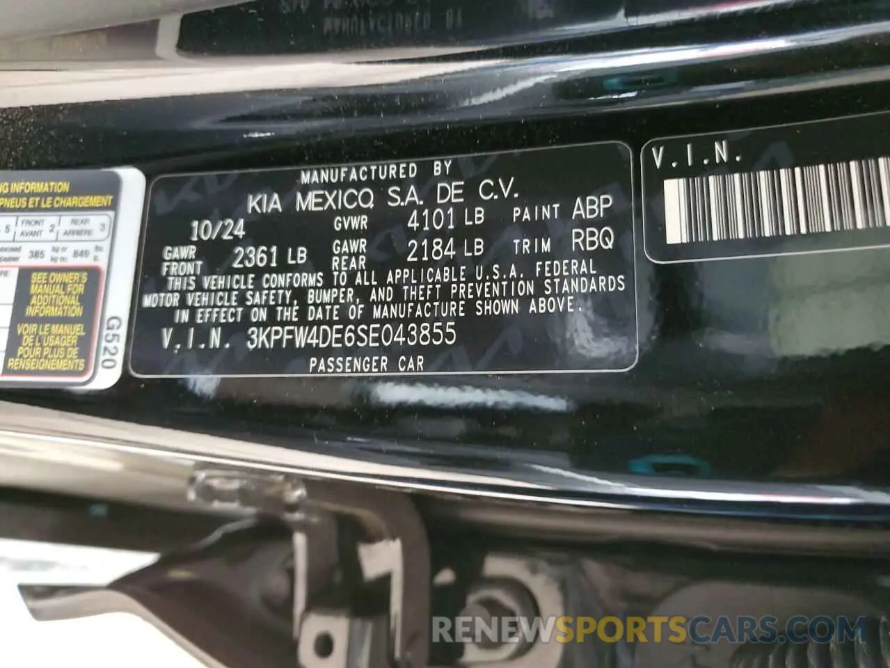 12 fotografías del automóvil dañado 3KPFW4DE6SE043855 KIA K4 GT LINE 2025