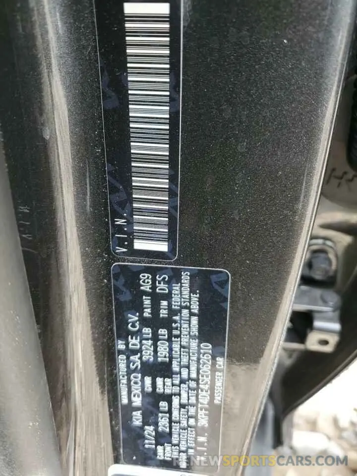 12 fotografías del automóvil dañado 3KPFT4DE4SE062610 KIA K4 LX 2025