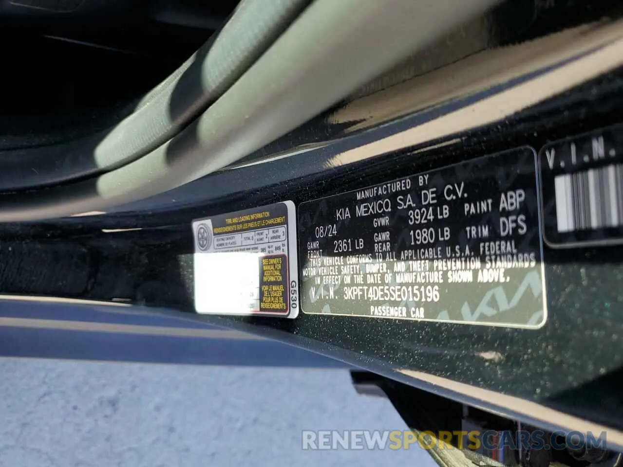 14 fotografías del automóvil dañado 3KPFT4DE5SE015196 KIA K4 LX 2025