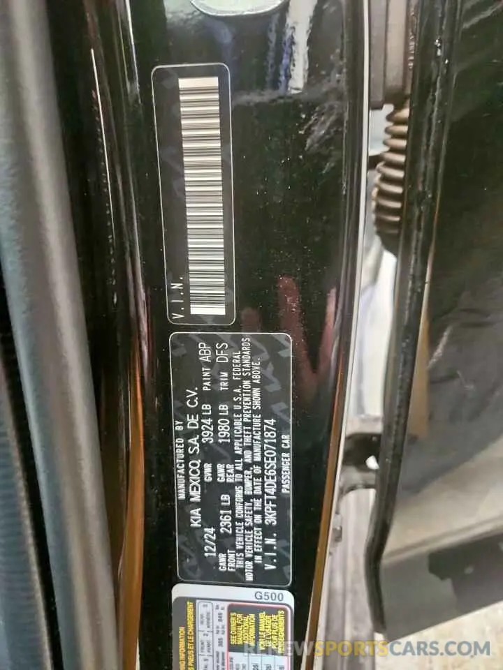 13 fotografías del automóvil dañado 3KPFT4DE6SE071874 KIA K4 LX 2025