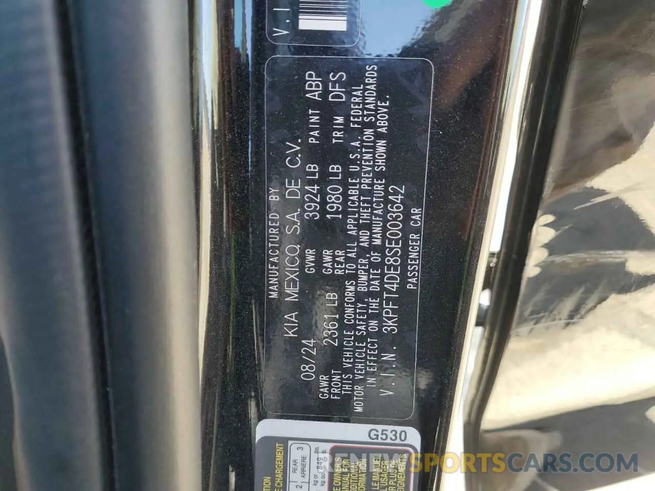 12 fotografías del automóvil dañado 3KPFT4DE8SE003642 KIA K4 LX 2025