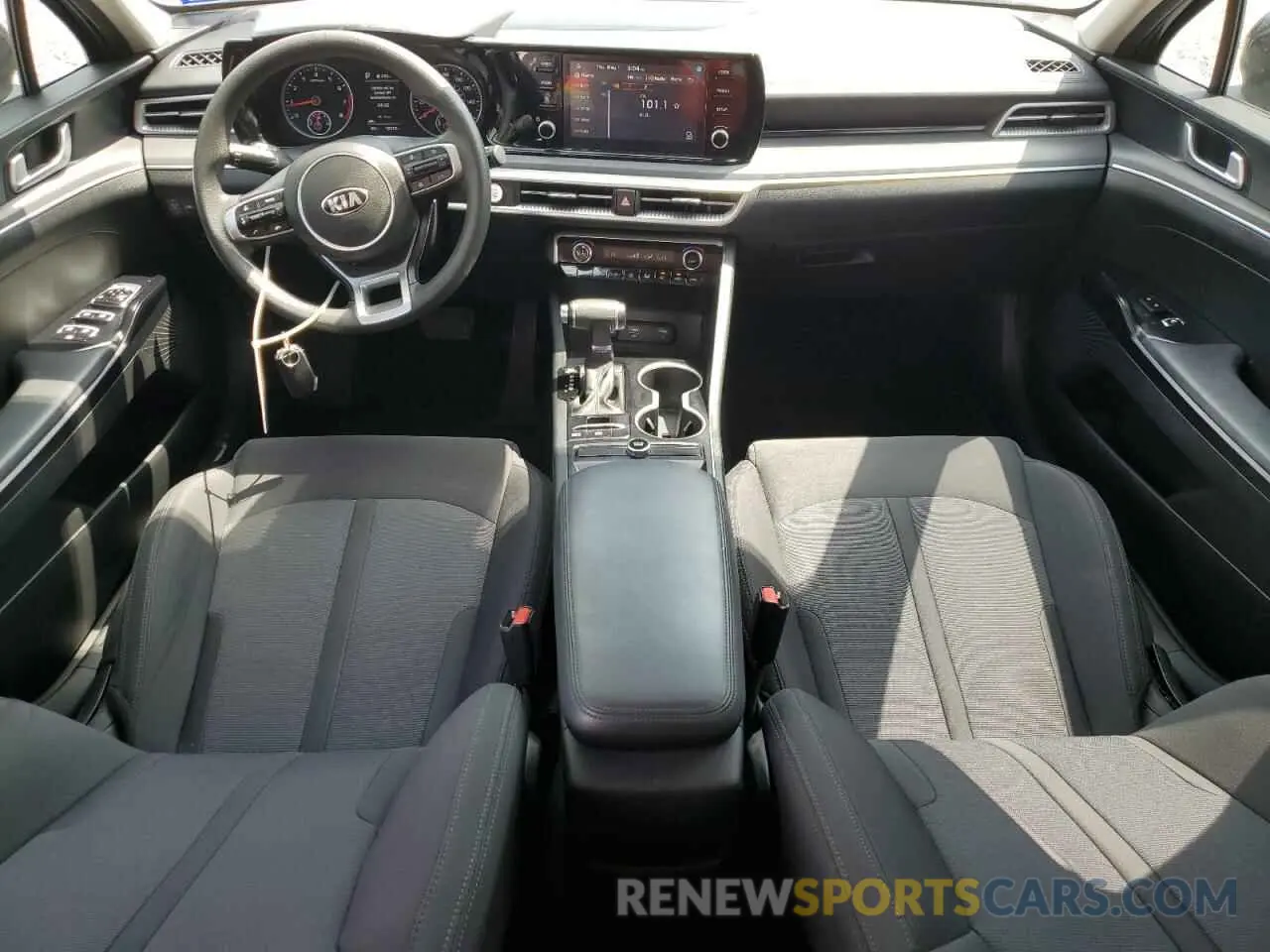 8 fotografías del automóvil dañado 5XXG14J20MG006419 KIA K5 2021
