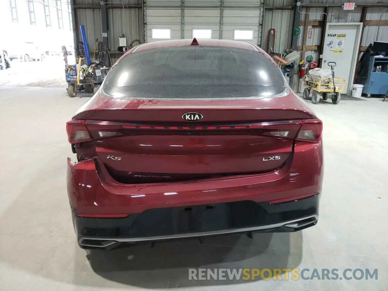 6 fotografías del automóvil dañado 5XXG14J21MG021169 KIA K5 2021