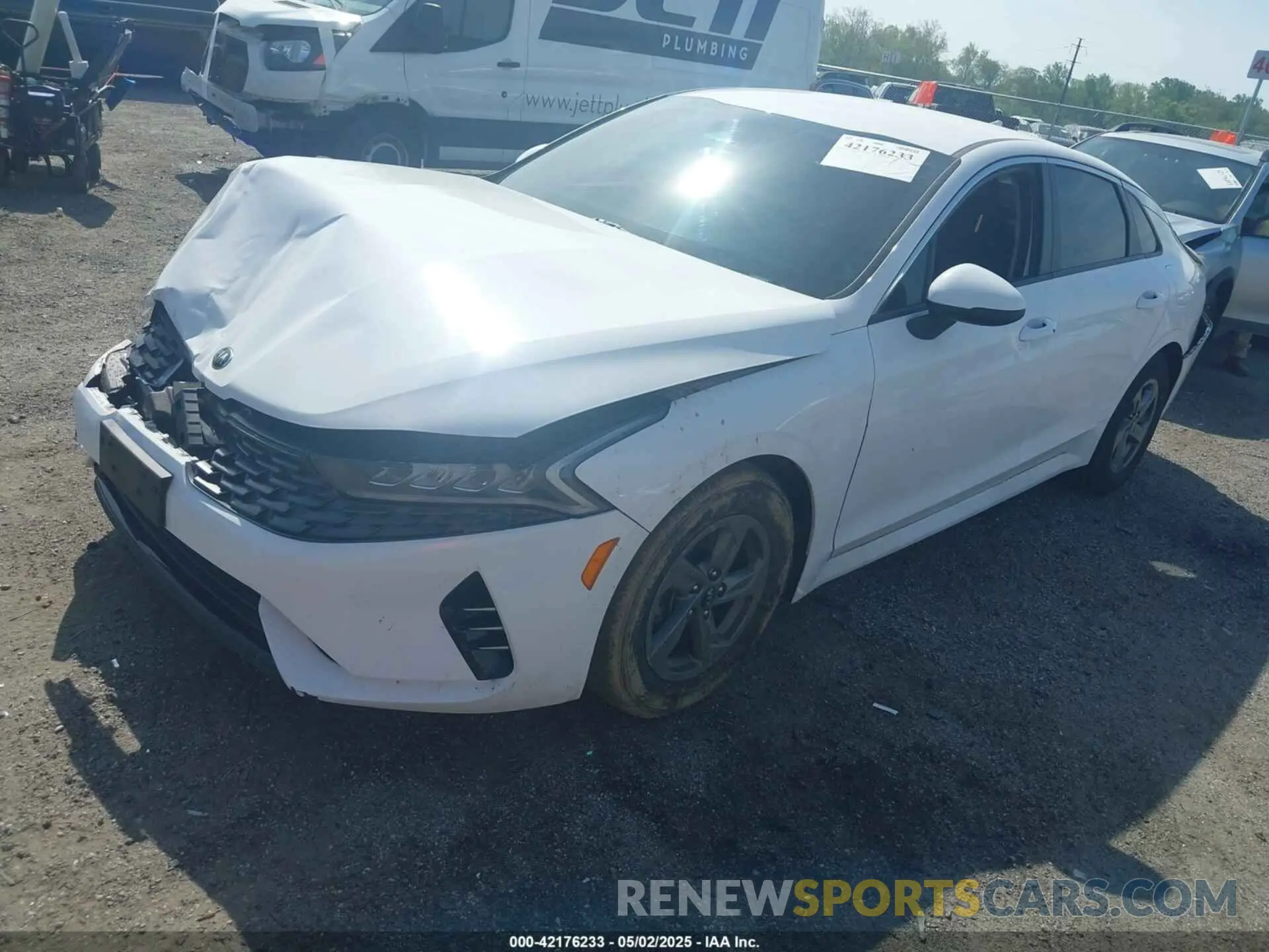 2 fotografías del automóvil dañado 5XXG14J21MG081596 KIA K5 2021
