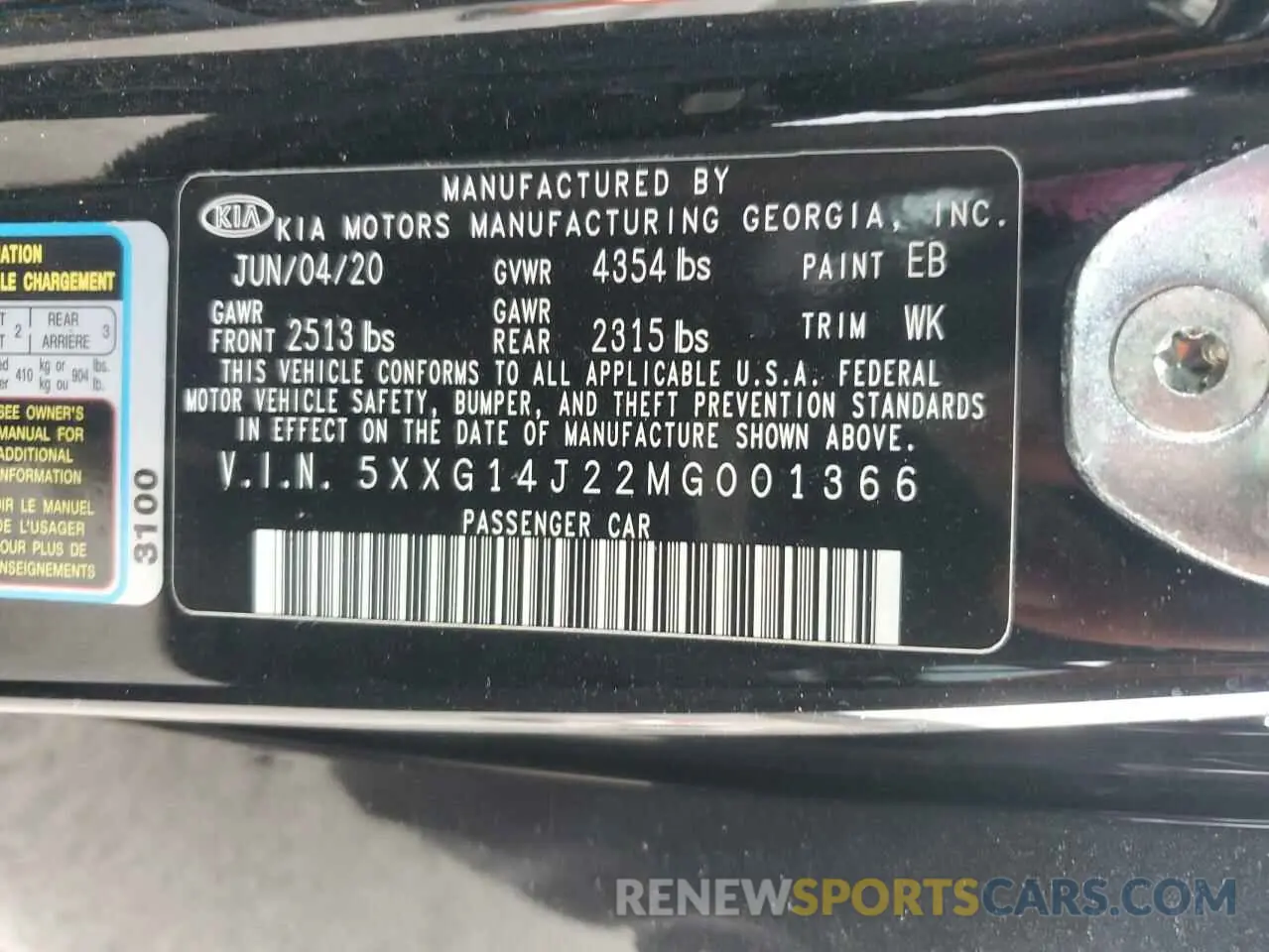 15 fotografías del automóvil dañado 5XXG14J22MG001366 KIA K5 2021