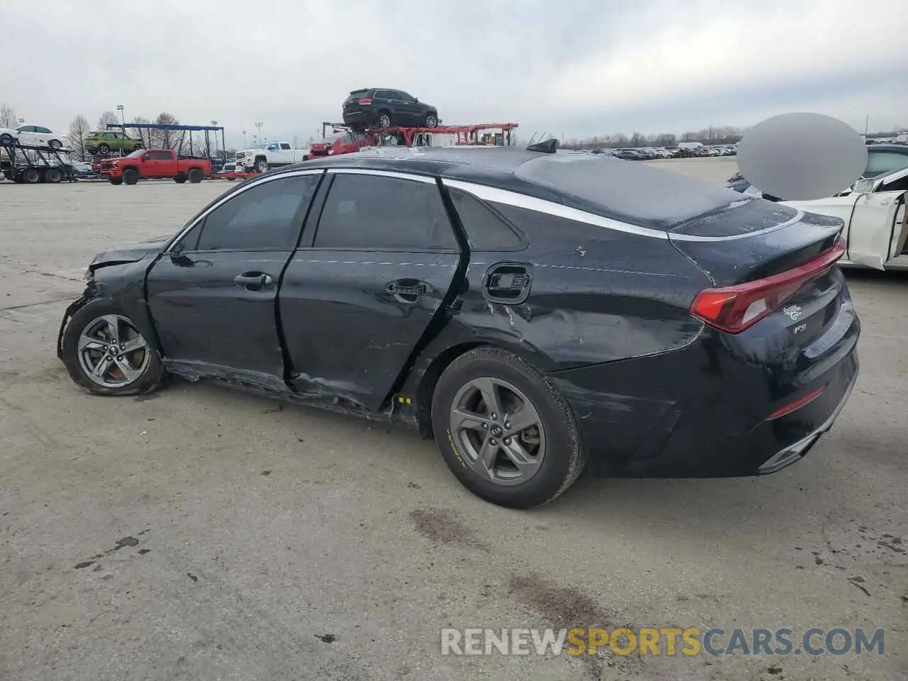 2 fotografías del automóvil dañado 5XXG14J22MG001366 KIA K5 2021