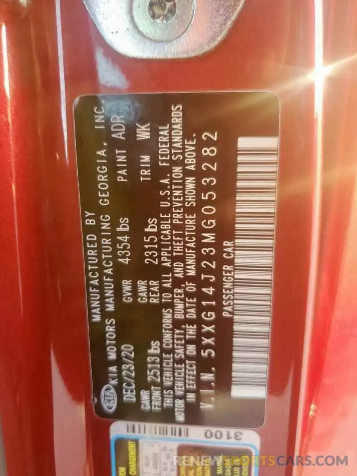 13 fotografías del automóvil dañado 5XXG14J23MG053282 KIA K5 2021