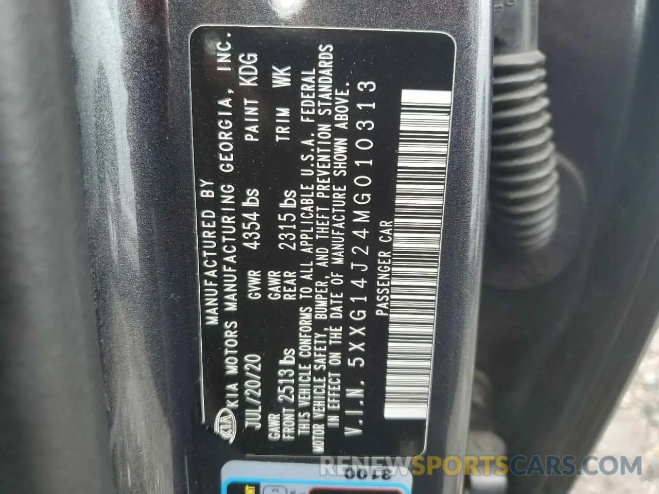14 fotografías del automóvil dañado 5XXG14J24MG010313 KIA K5 2021