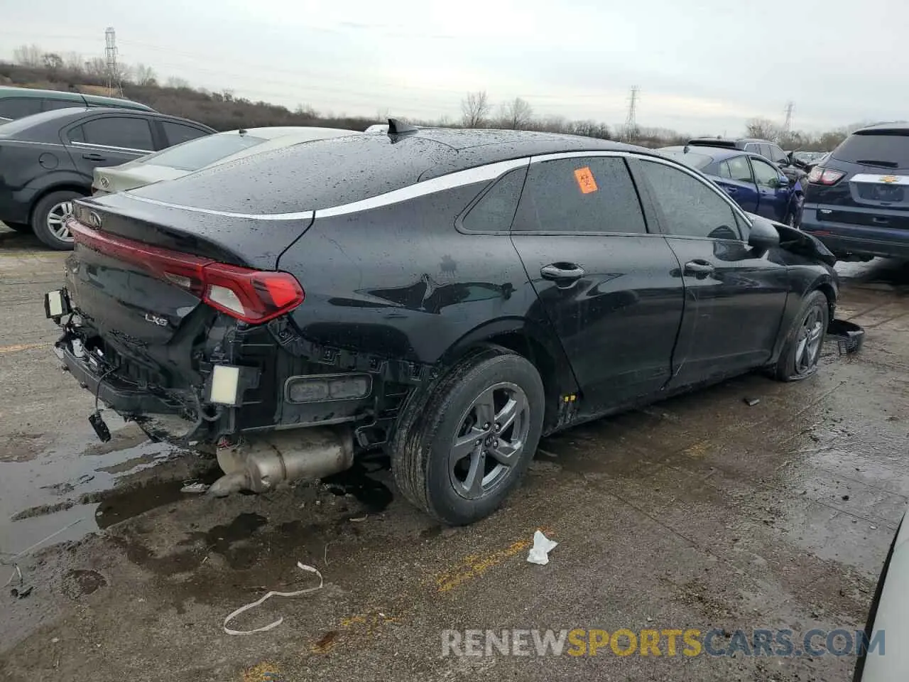 3 fotografías del automóvil dañado 5XXG14J25MG071573 KIA K5 2021