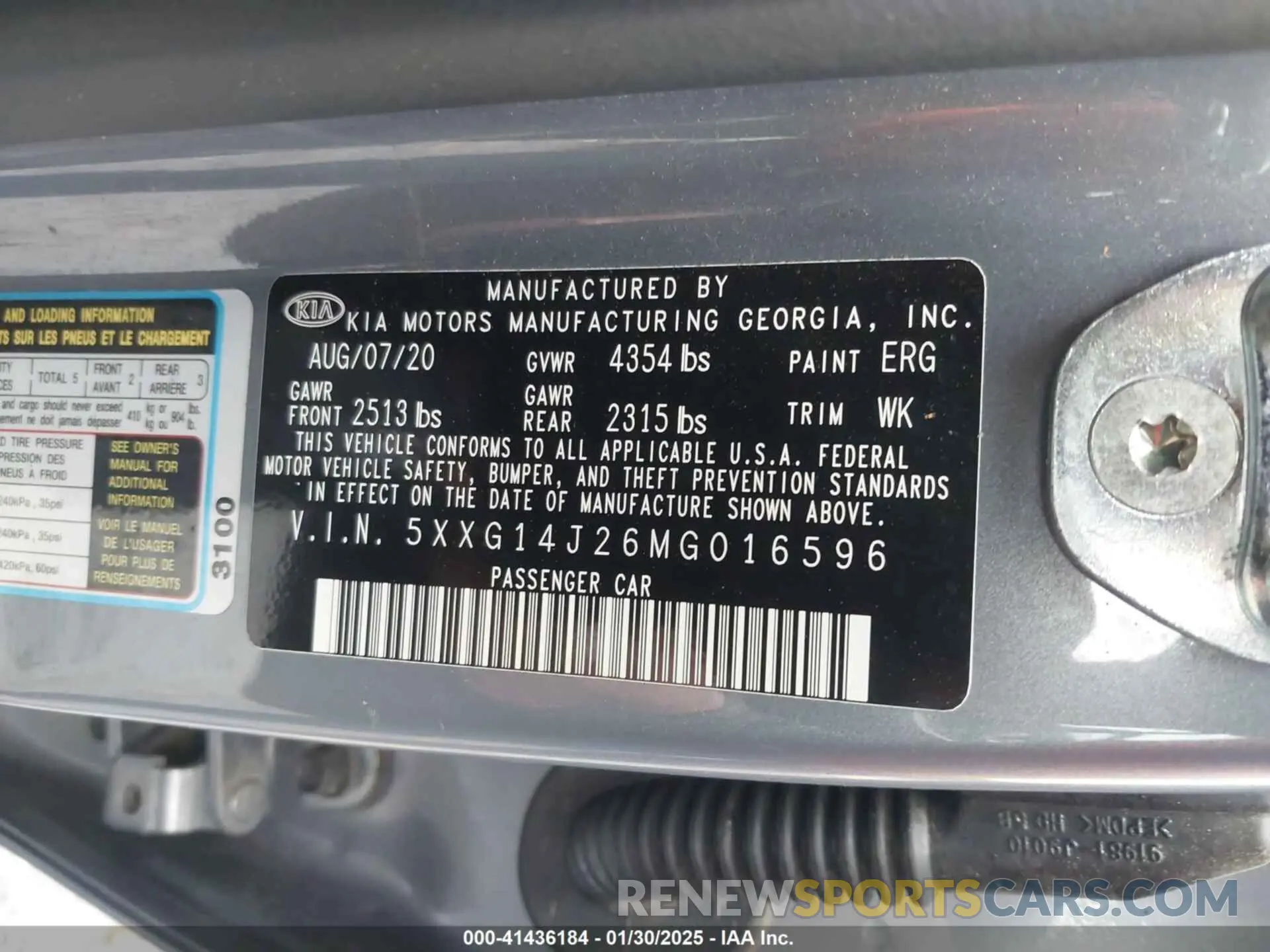 9 fotografías del automóvil dañado 5XXG14J26MG016596 KIA K5 2021