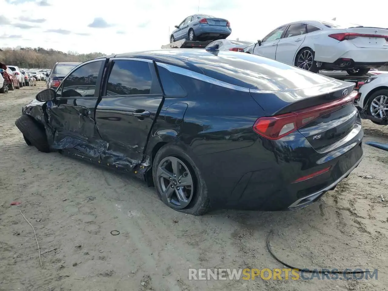 2 fotografías del automóvil dañado 5XXG14J26MG027288 KIA K5 2021