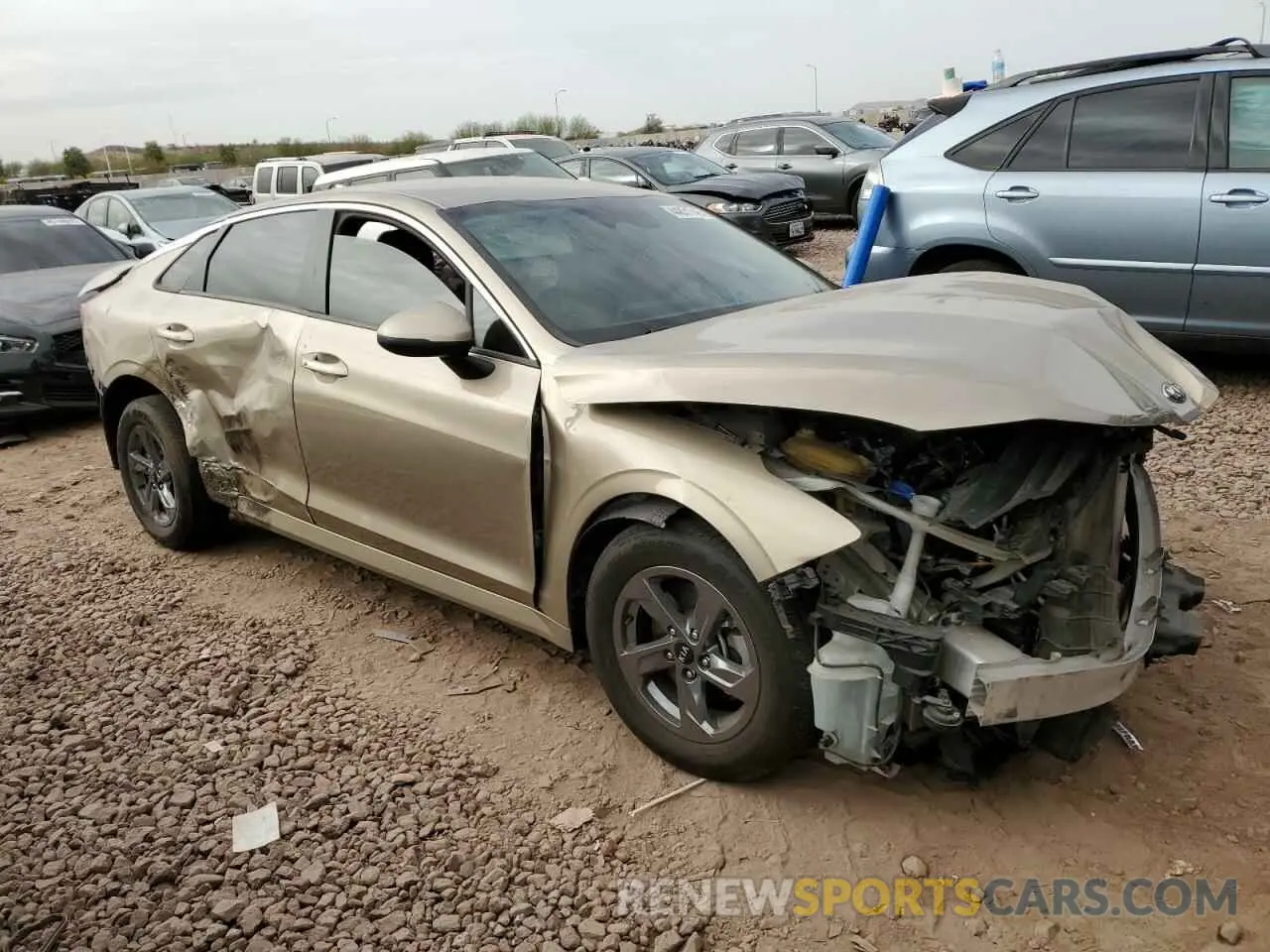 4 fotografías del automóvil dañado 5XXG14J27MG044147 KIA K5 2021