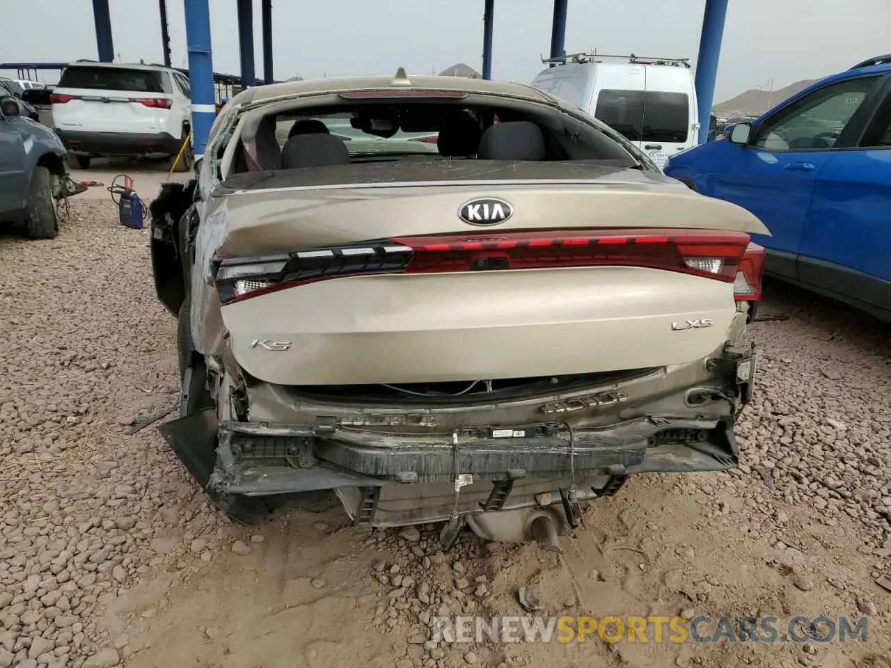 6 fotografías del automóvil dañado 5XXG14J27MG044147 KIA K5 2021