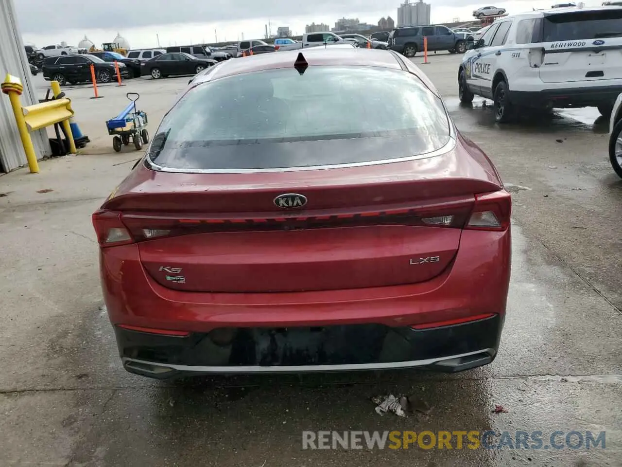 6 fotografías del automóvil dañado 5XXG14J28MG018396 KIA K5 2021