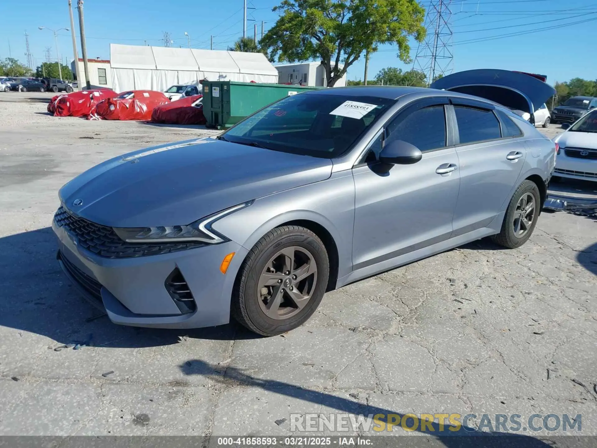 2 fotografías del automóvil dañado 5XXG14J28MG024778 KIA K5 2021