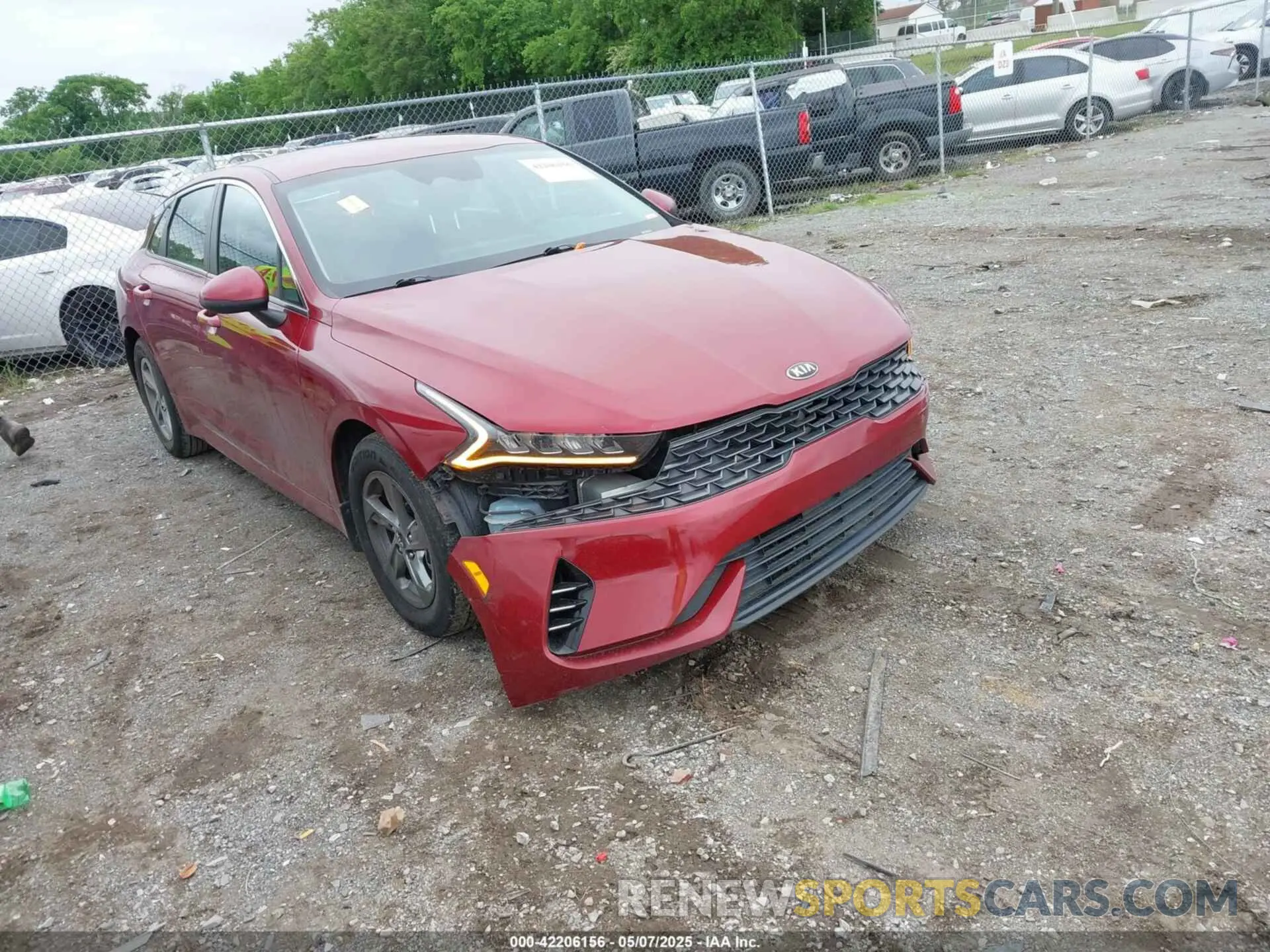 6 fotografías del automóvil dañado 5XXG14J28MG076346 KIA K5 2021