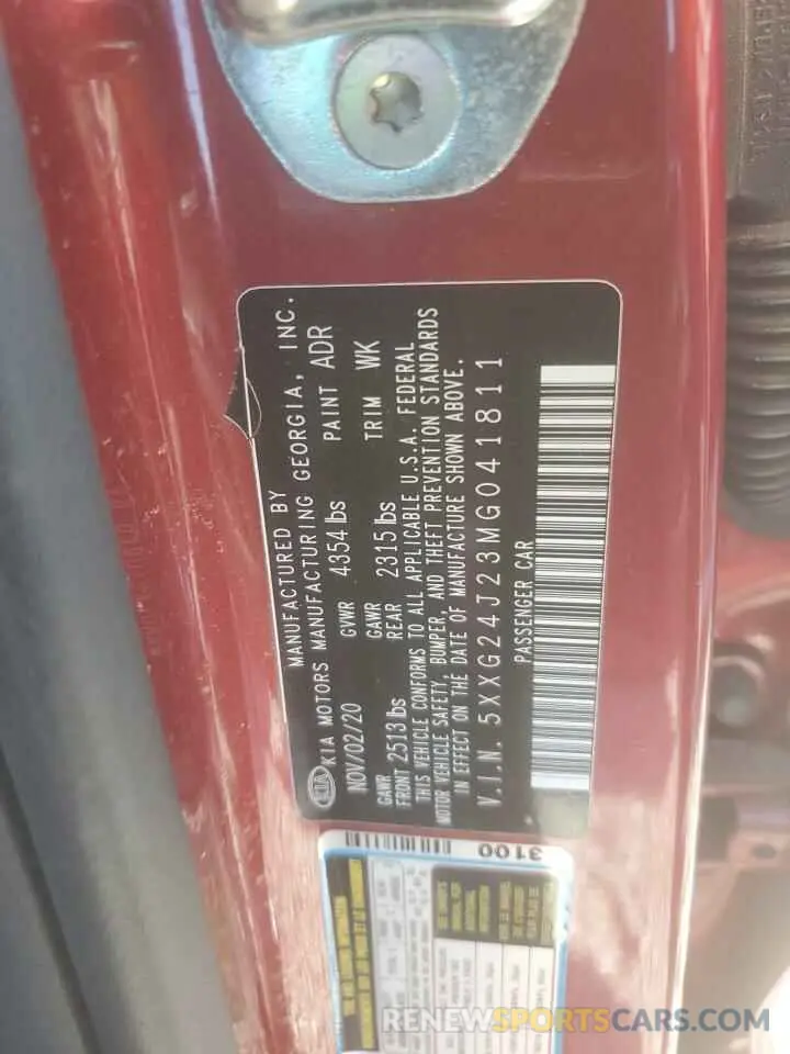 12 fotografías del automóvil dañado 5XXG24J23MG041811 KIA K5 2021