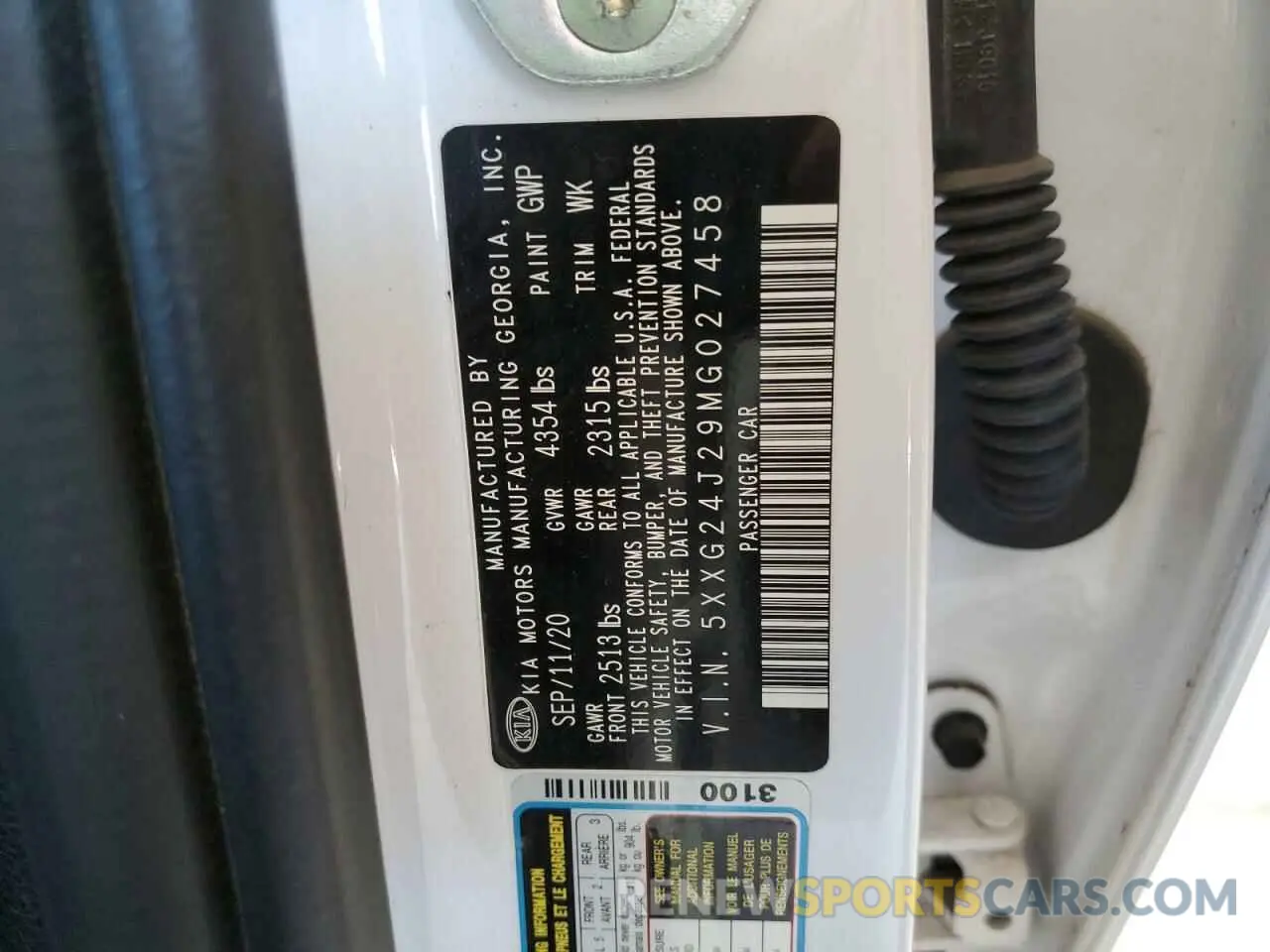 12 fotografías del automóvil dañado 5XXG24J29MG027458 KIA K5 2021