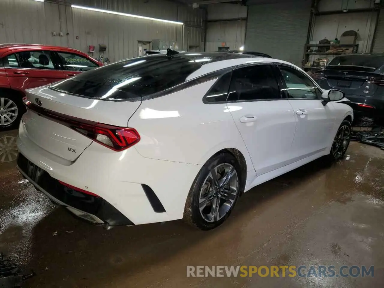 3 fotografías del automóvil dañado 5XXG34J27MG033241 KIA K5 2021