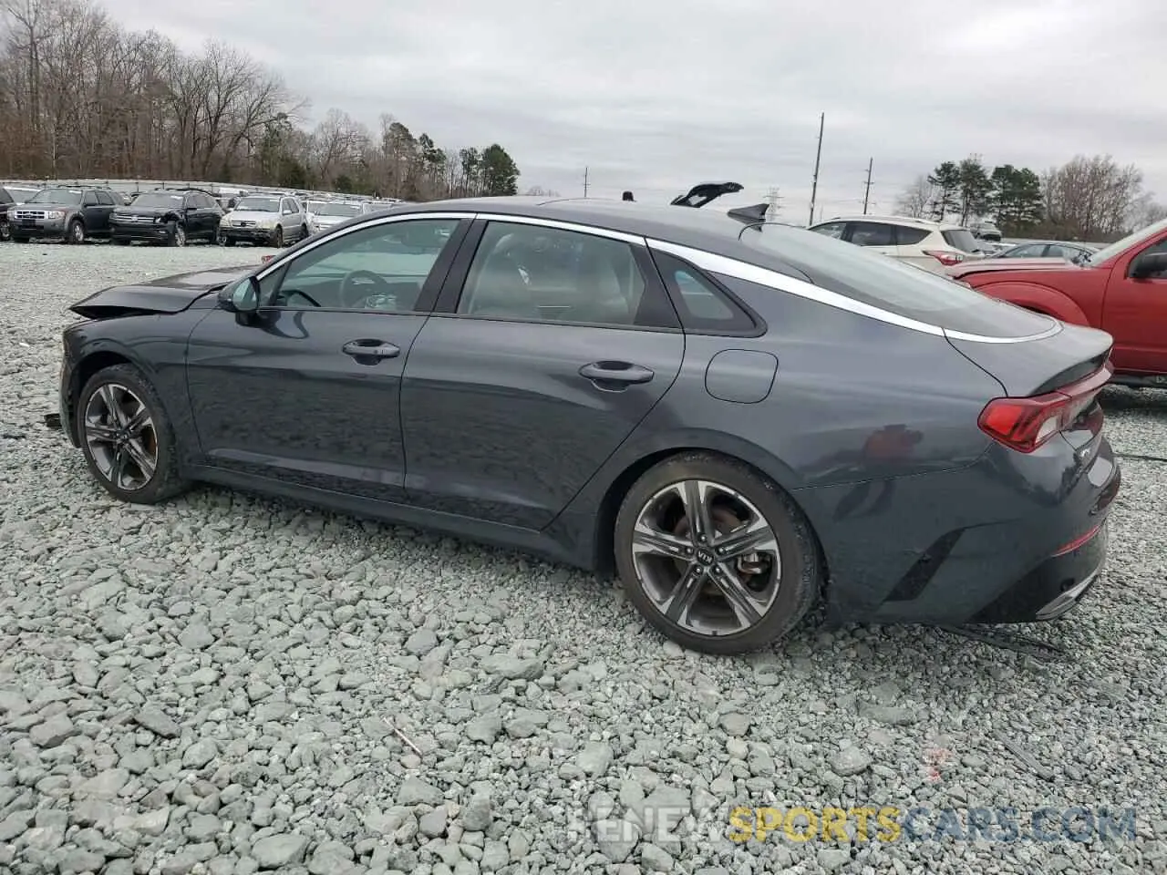 2 fotografías del automóvil dañado 5XXG34J27MG033918 KIA K5 2021