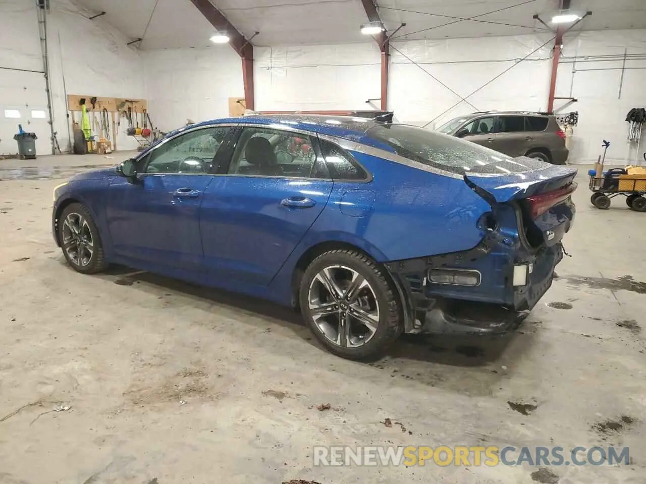 2 fotografías del automóvil dañado 5XXG34J29MG045150 KIA K5 2021