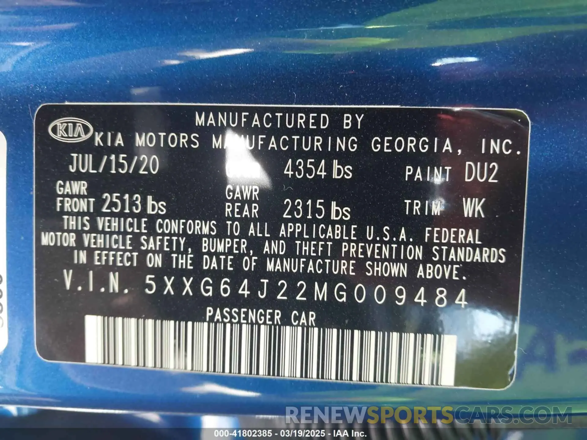 9 fotografías del automóvil dañado 5XXG64J22MG009484 KIA K5 2021