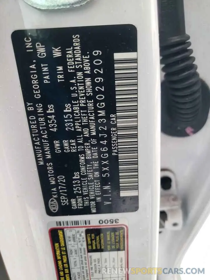 12 fotografías del automóvil dañado 5XXG64J23MG029209 KIA K5 2021