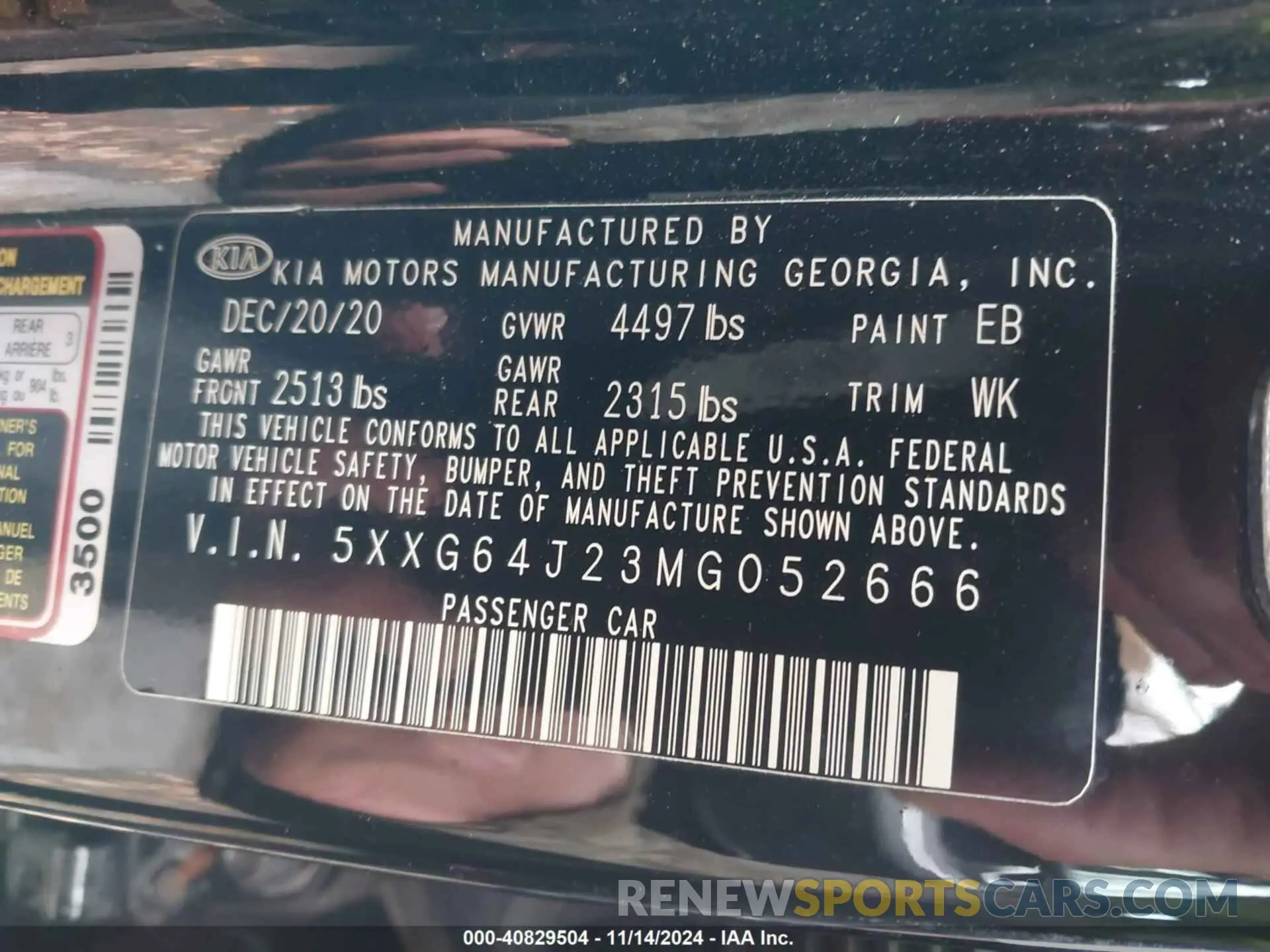 9 fotografías del automóvil dañado 5XXG64J23MG052666 KIA K5 2021