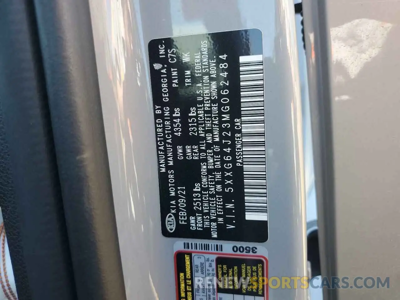 14 fotografías del automóvil dañado 5XXG64J23MG062484 KIA K5 2021