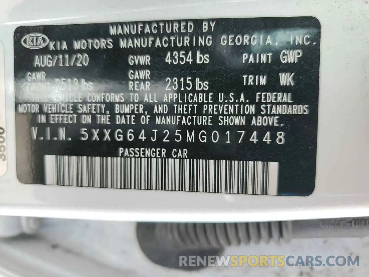 13 fotografías del automóvil dañado 5XXG64J25MG017448 KIA K5 2021