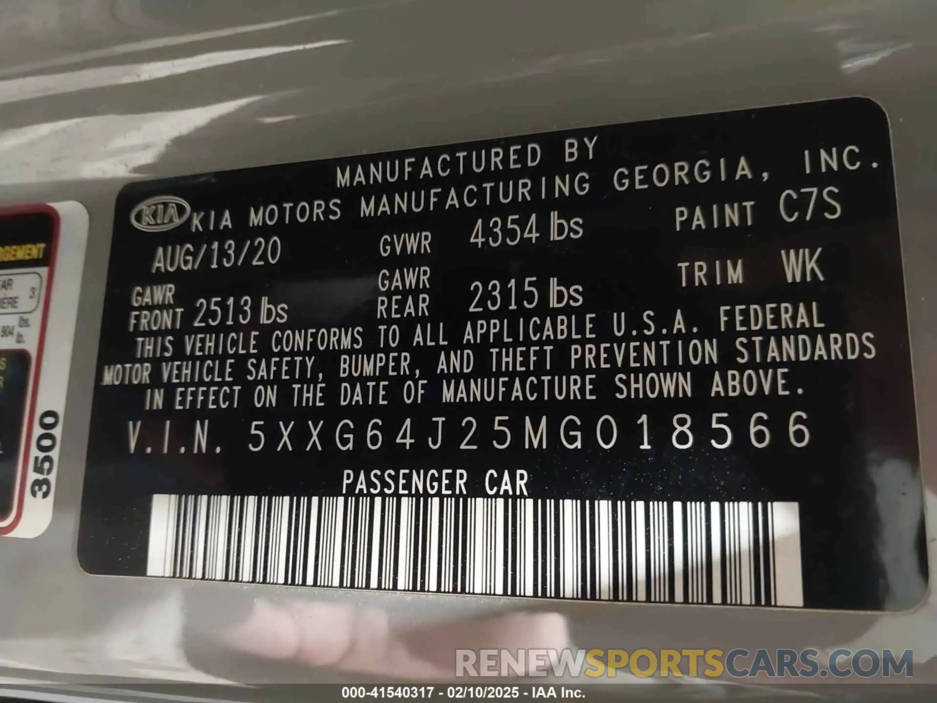 9 fotografías del automóvil dañado 5XXG64J25MG018566 KIA K5 2021